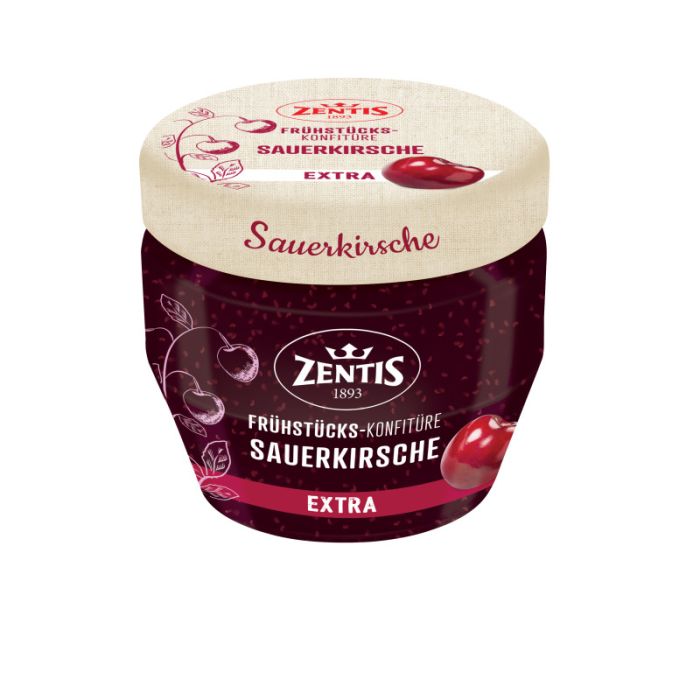 Zentis Frühstücks-Konfitüre Extra 230g Glas, Sauerkirsche