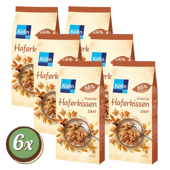 Multipack: 6x Kölln Haferkissen Zimt á 275g