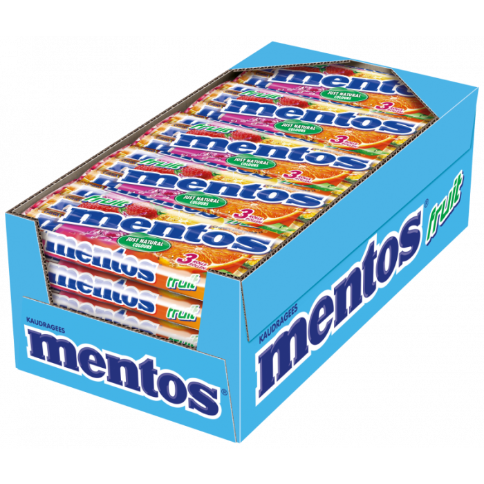 Multipack: 25x MENTOS Frucht 3er-Pack mit je 114g