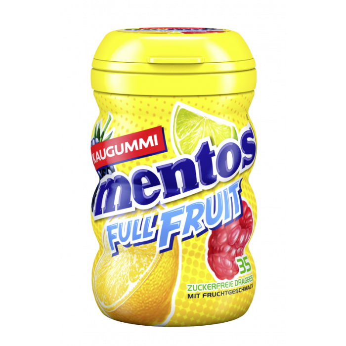 MENTOS Gum Full Fruit Curvy Dose 70g