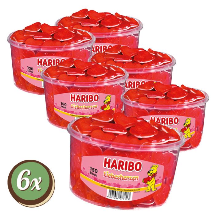 Multipack: 6x Haribo Liebesherzen à 1,200kg