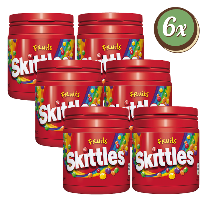 Multipack: 6x Skittles Fruits Dose á 125g