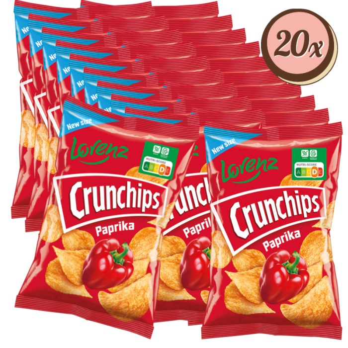 Multipack: 20x Crunchips Paprika á 150g