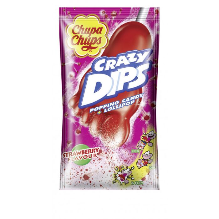 Chupa Chups Crazy Dips Strawberry 14g