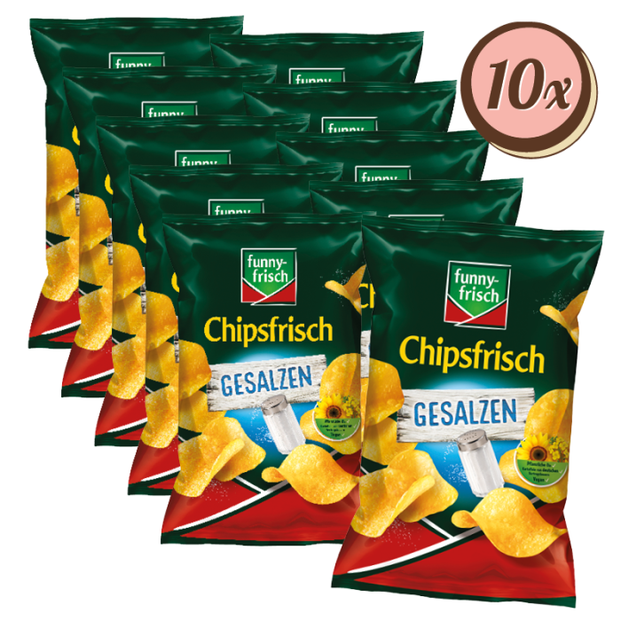 Multipack: 10x Funny Frisch Chipsfrisch Gesalzen à 150g