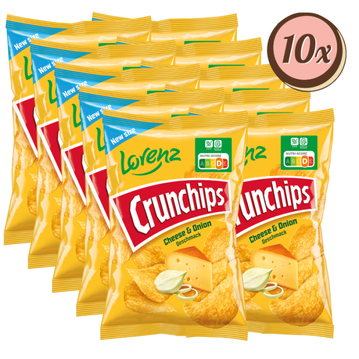 Multipack: 10x Crunchips Cheese & Onion à 150g