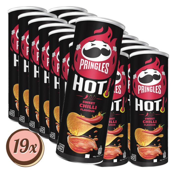 Multipack: 19x Pringles Hot Sweet Chili á 160g