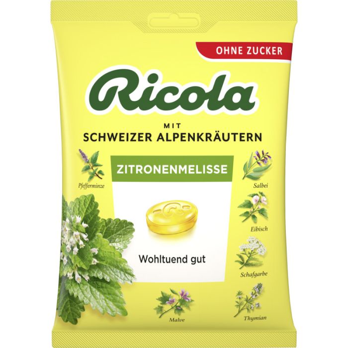 Ricola Zitronenmelisse ohne Zucker 75g