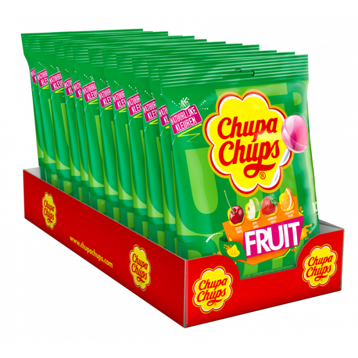 Multipack: 12x Chupa Chups Fruchtlutscher 10er Bag á 120g