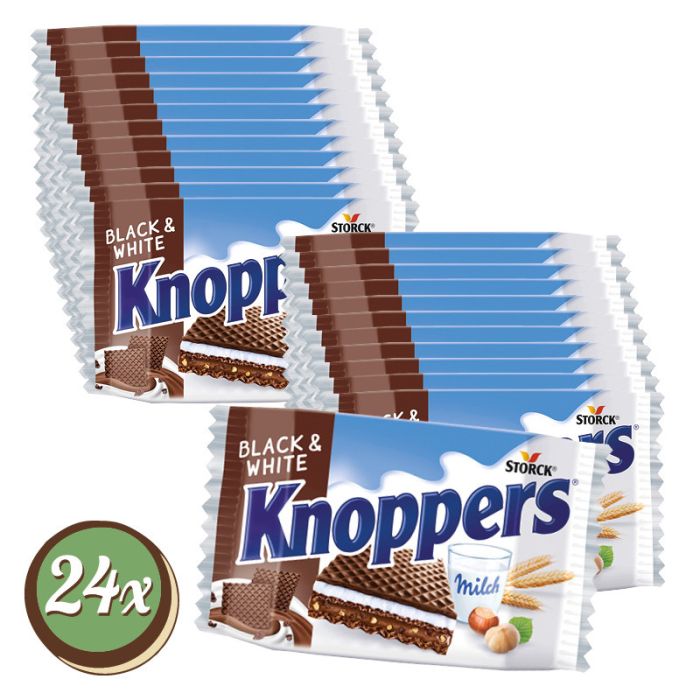 Multipack: 24x Knoppers Black&White 1x1er = 24x 25g