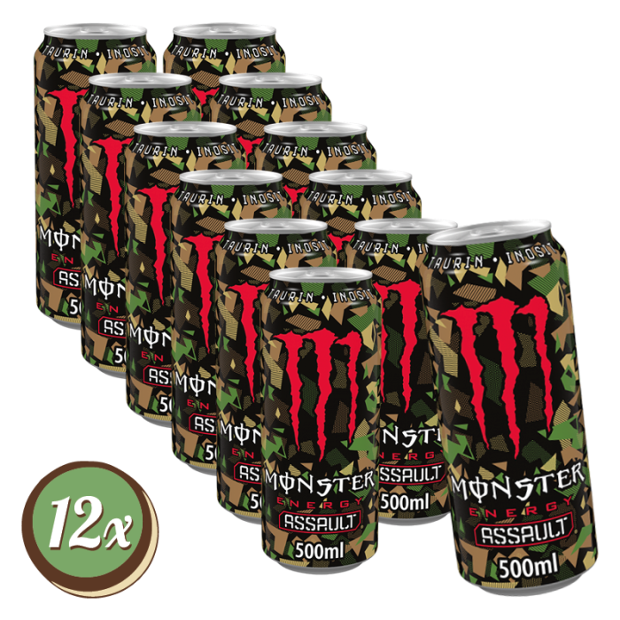 Multipack: 12x Monster Energy Assault à 500ml