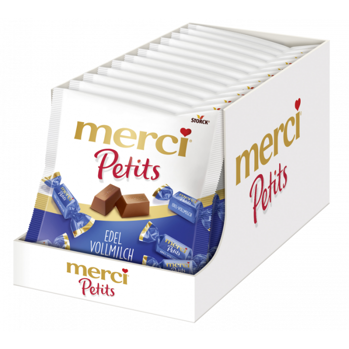 Multipack: 12x Merci Petits Edel-Vollmilch à 125g