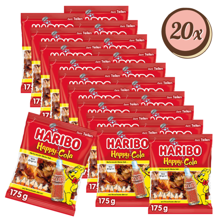 Multipack: 20x Haribo Happy Cola à 175g