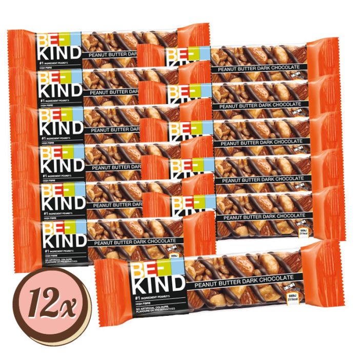 Multipack: 12x BE-KIND® Peanut Butter Dark Chocolate á 40g