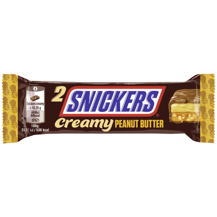 SNICKERS® Duo Creamy Peanut Butter 2x18,25g = 36,5g