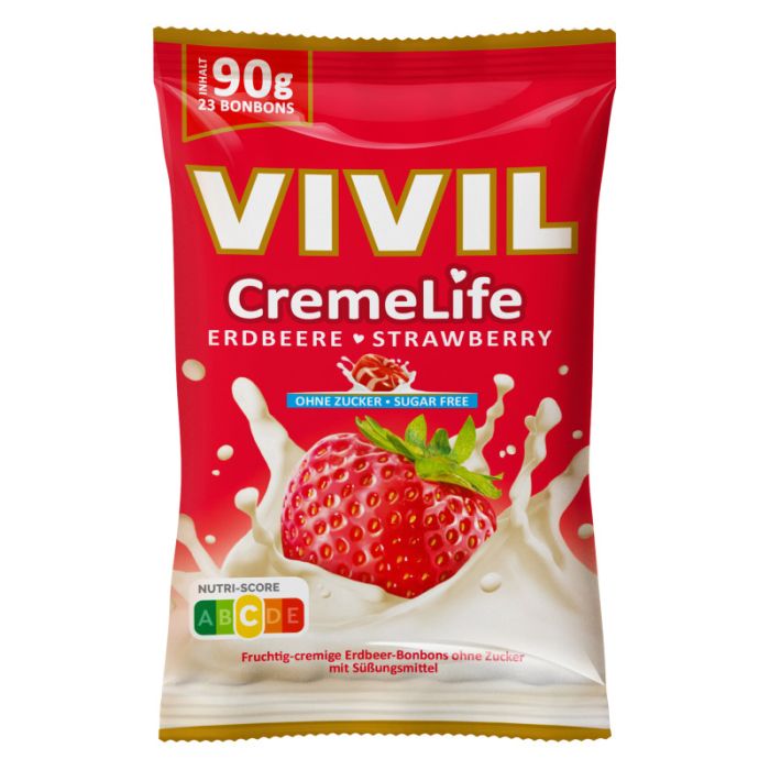 Vivil CremeLife ohne Zucker Erdbeere 90g