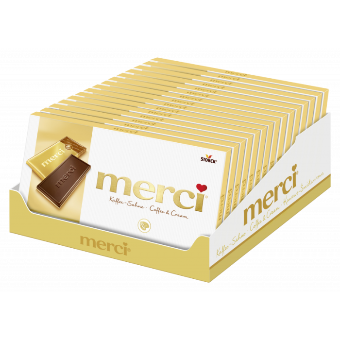 Multipack: 15x Merci Kaffee-Sahne à 100g