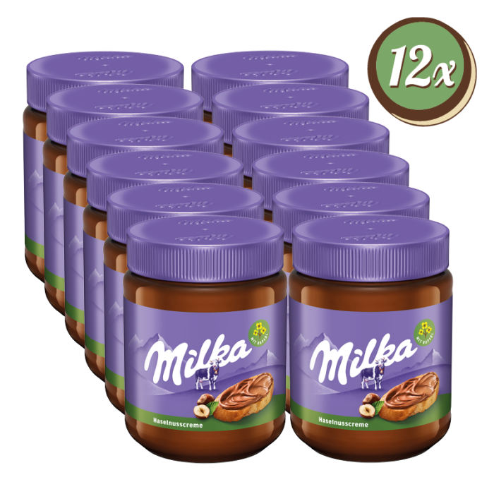 Multipack: 12x Milka Haselnusscreme à 350g