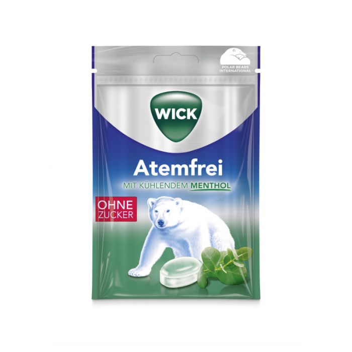 WICK Atemfrei Eukalyptus ohne Zucker 72g