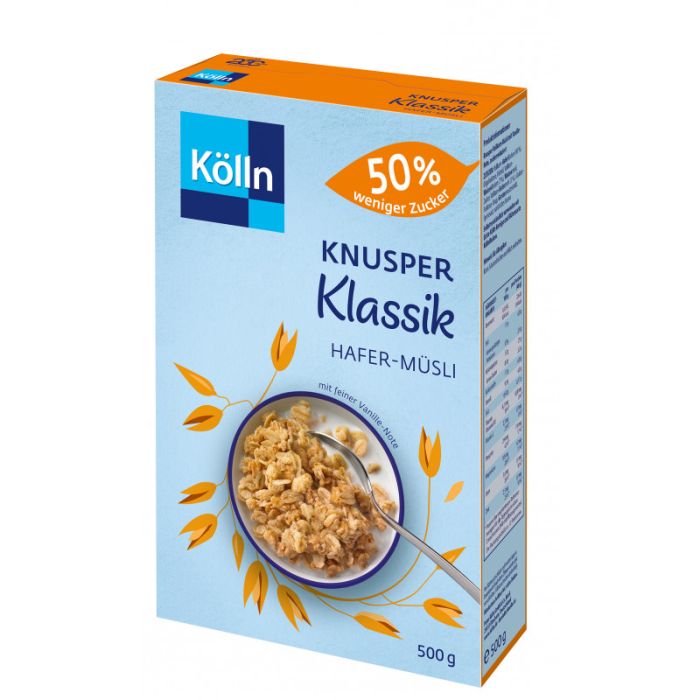 Kölln Knusper Vanille Klassik Hafer-Müsli 50% w. Zucker 500g