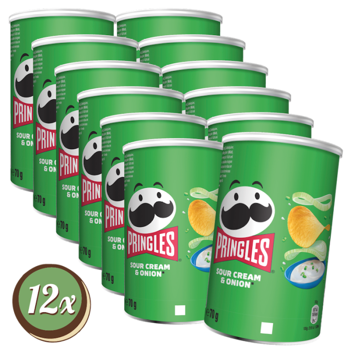 Multipack: 12x Pringles Sour Cream & Onion à 70g