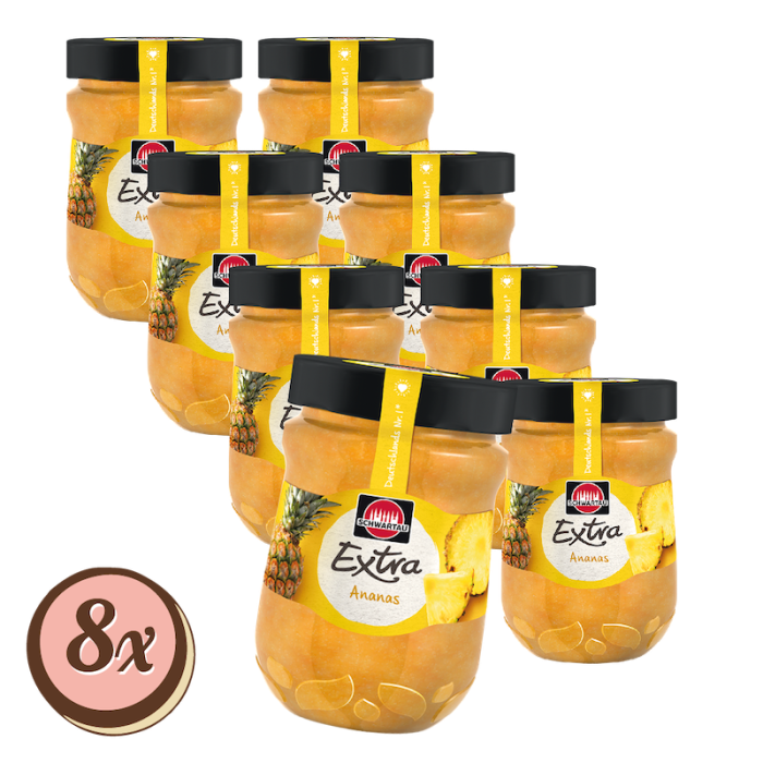 Multipack: 8x Schwartau Extra Ananas à 340g