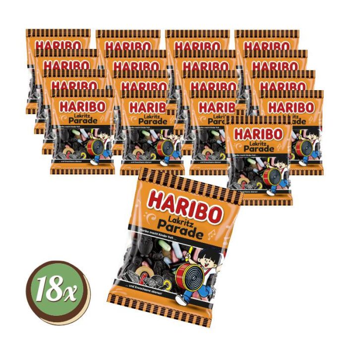 Kurzes MHD: Multipack: 19x Haribo Lakritz Parade à 175g