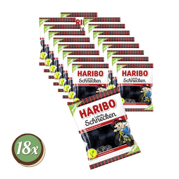 Multipack: 18x Haribo Lakritz Schnecken à 175g