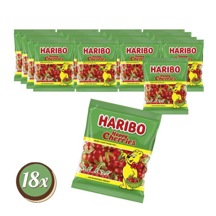 Multipack: 18x Haribo Happy Cherries à 175g