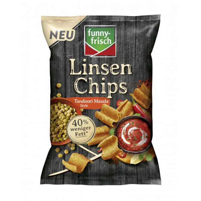 Funny Frisch Linsen Chips Tandoori Masala Style 90g