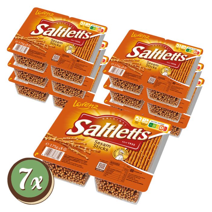 Multipack: 7x Lorenz Saltletts Sticks Sesam á 175g