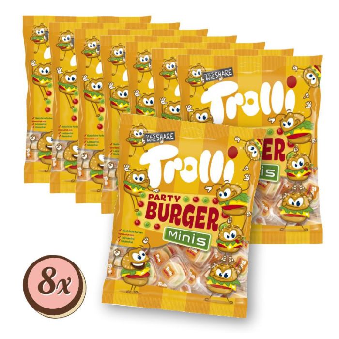 Multipack: 8x Trolli Party Burger Minis á 170g