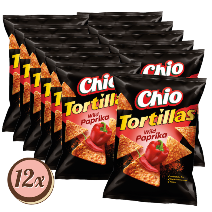 Multipack: 12x Chio Tortillas Wild Paprika à 110g