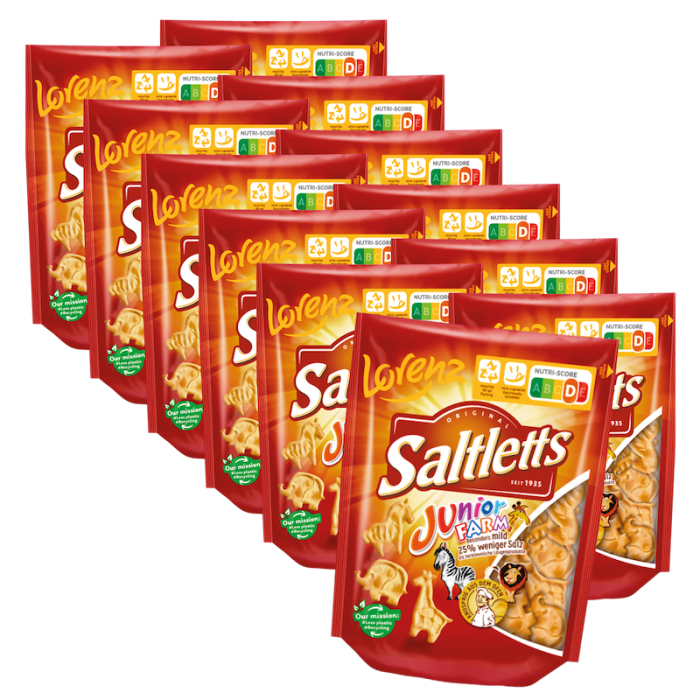 Multipack: 12x Lorenz Saltletts Junior Farm à 150g