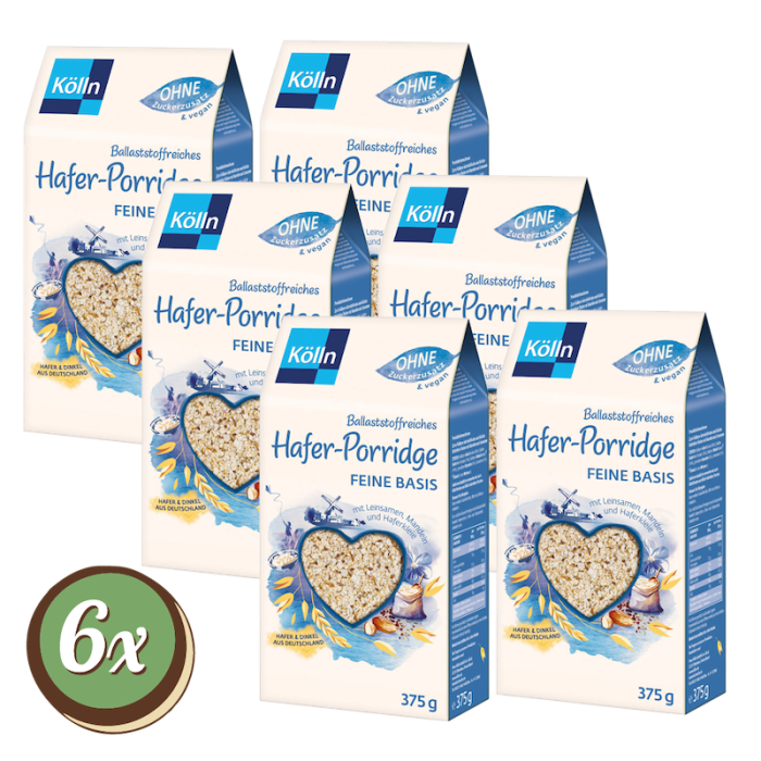 Multipack: 6x Kölln Hafer-Porridge Feine Basis á 375g