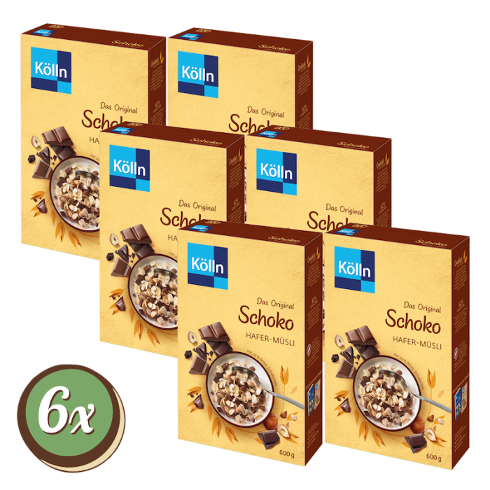 Multipack: 6x Kölln Schoko Hafer-Müsli á 600g