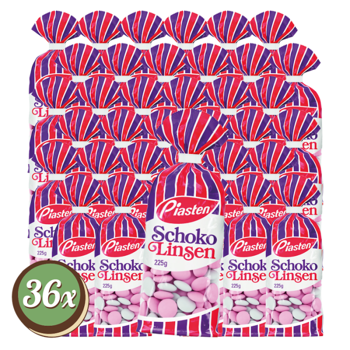 Multipack: 36x Piasten Schokolinsen á 225g