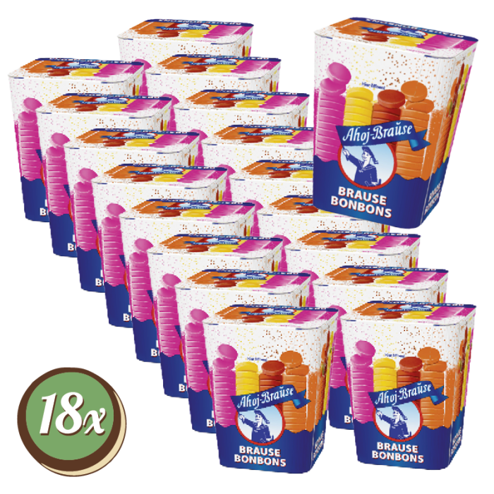 Multipack: 18x Ahoj Brause-Bonbons Box á 125g