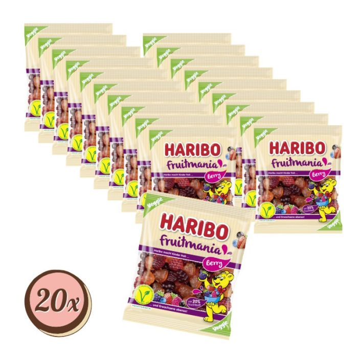 Multipack: 20x Haribo Fruitmania Berry à 160g