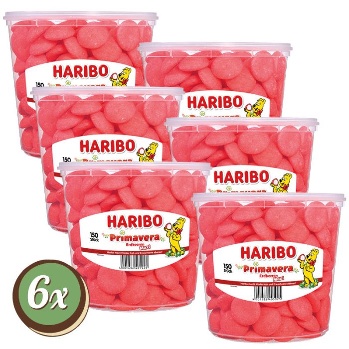 Multipack: 6x Haribo Erdbeeren Primavera á 1050g