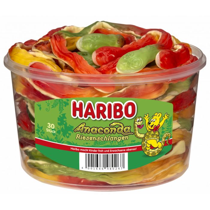 Haribo Anaconda Schlange Dose 30 Stk = 1200g