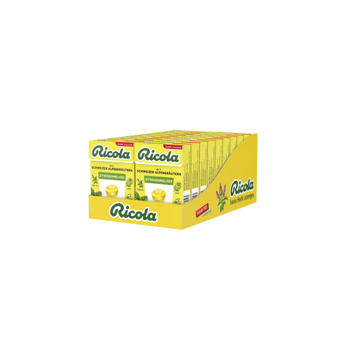 Multipack: 20x Ricola Zitronenmelisse Zuckerfrei à 50g